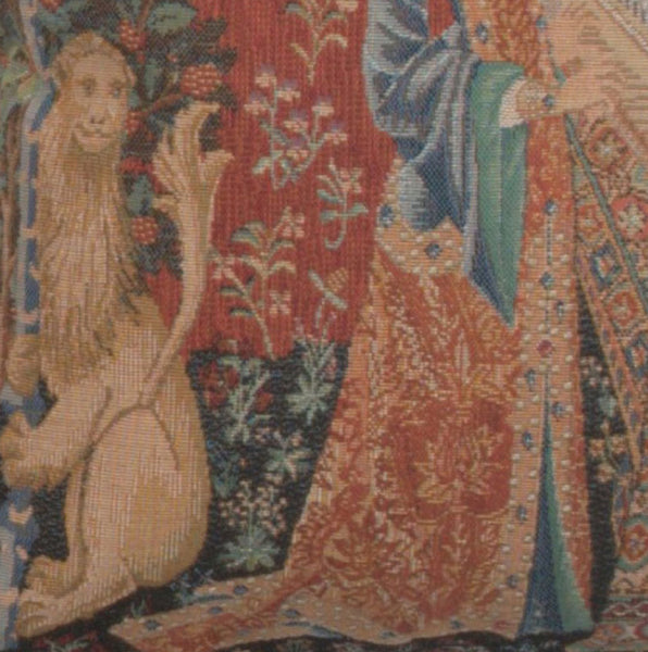 The Hearing  I Small French Tapestry Cushion