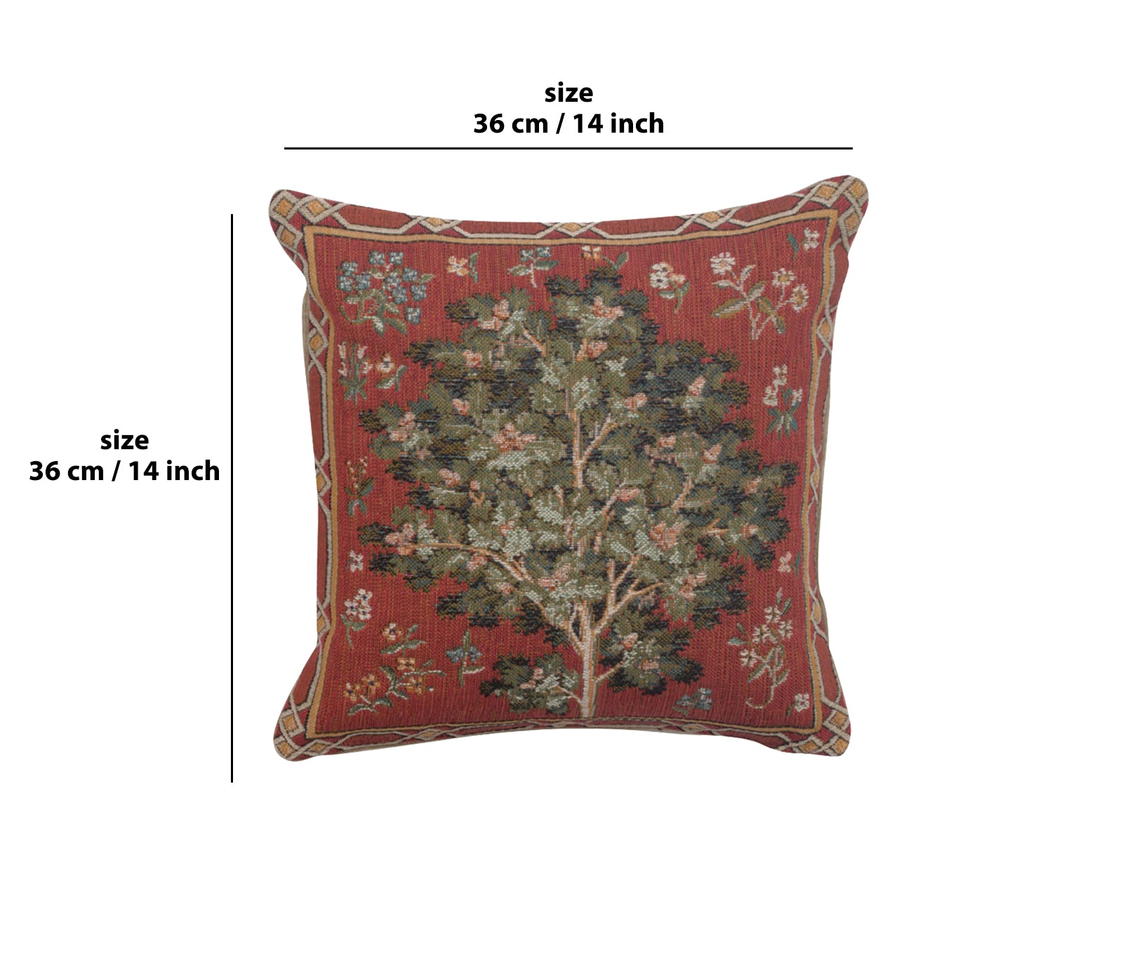 Medieval Oak French Tapestry Cushion
