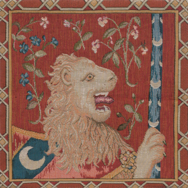 The Medieval Lion French Tapestry Cushion