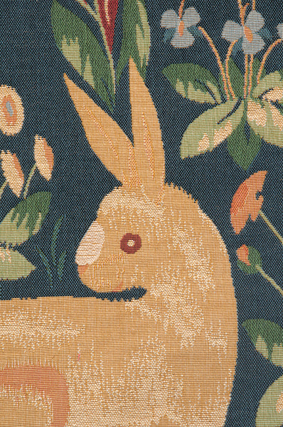 Rabbit in Blue II French Tapestry Cushion