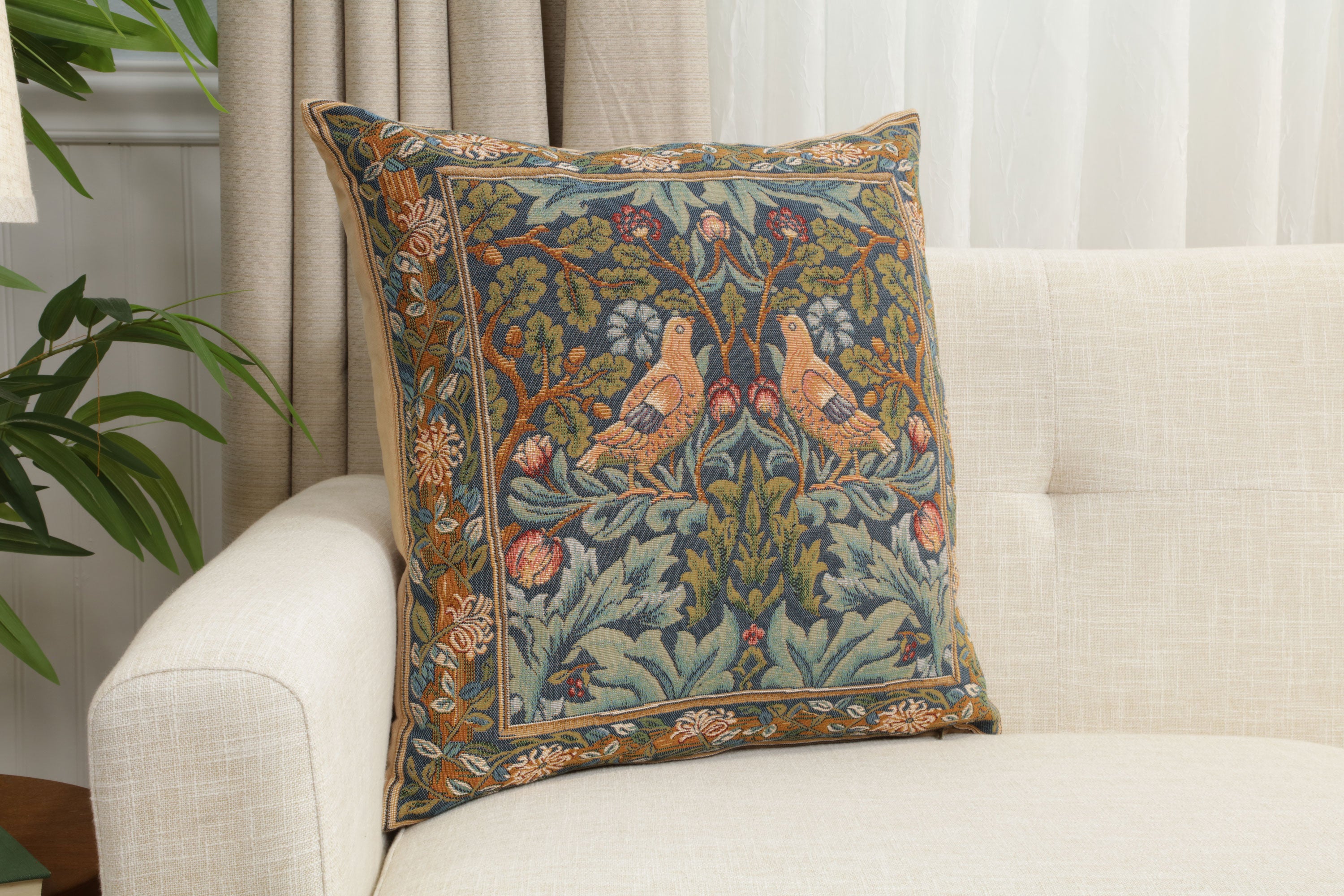 Brother Bird I French Tapestry Cushion