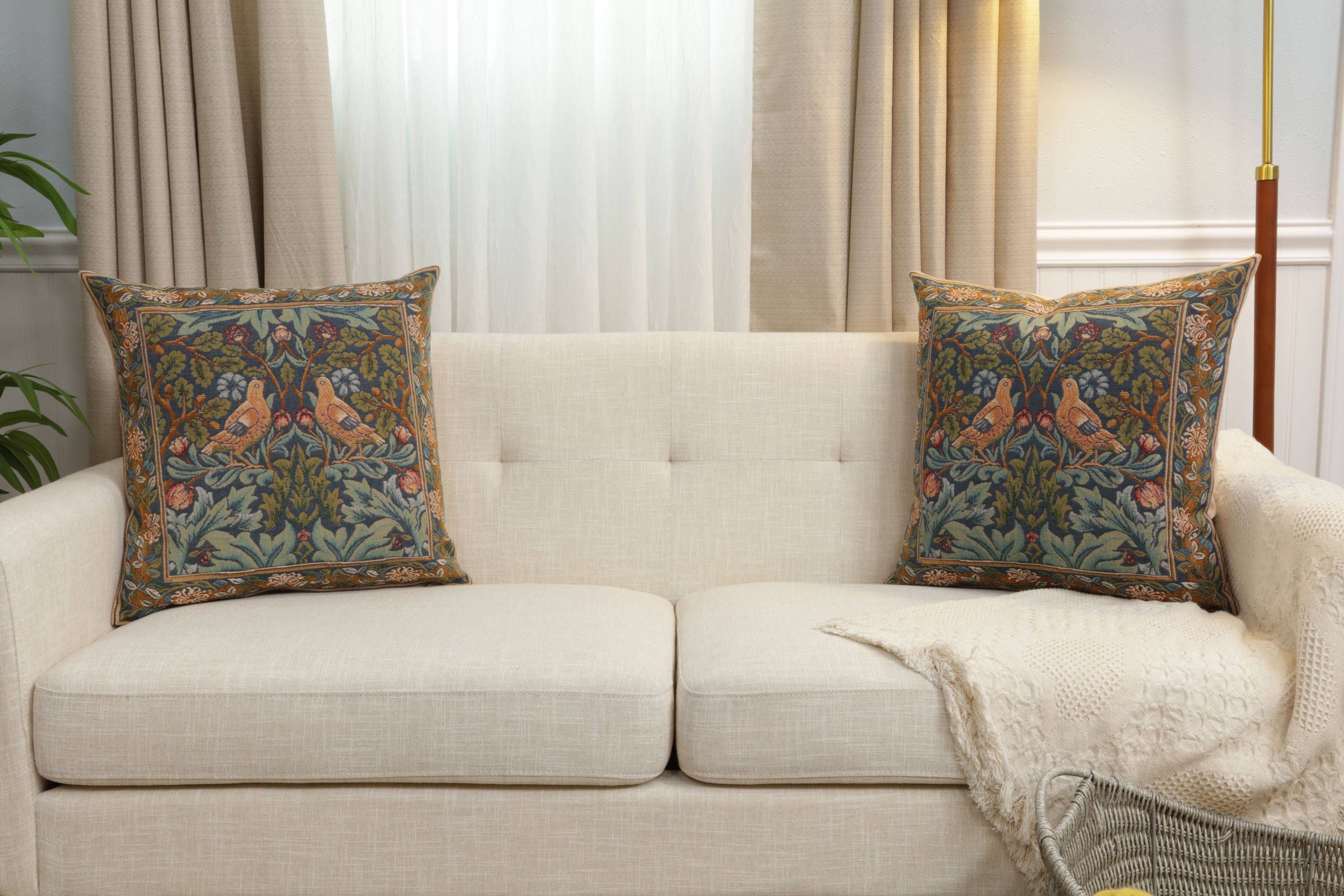 Brother Bird I French Tapestry Cushion