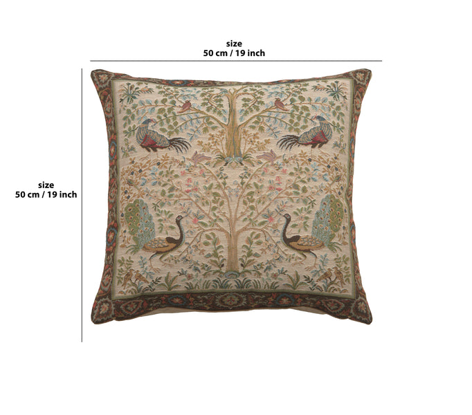 Tree In Cream I French Tapestry Cushion