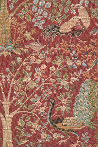 Tree In Red 1 French Tapestry Cushion