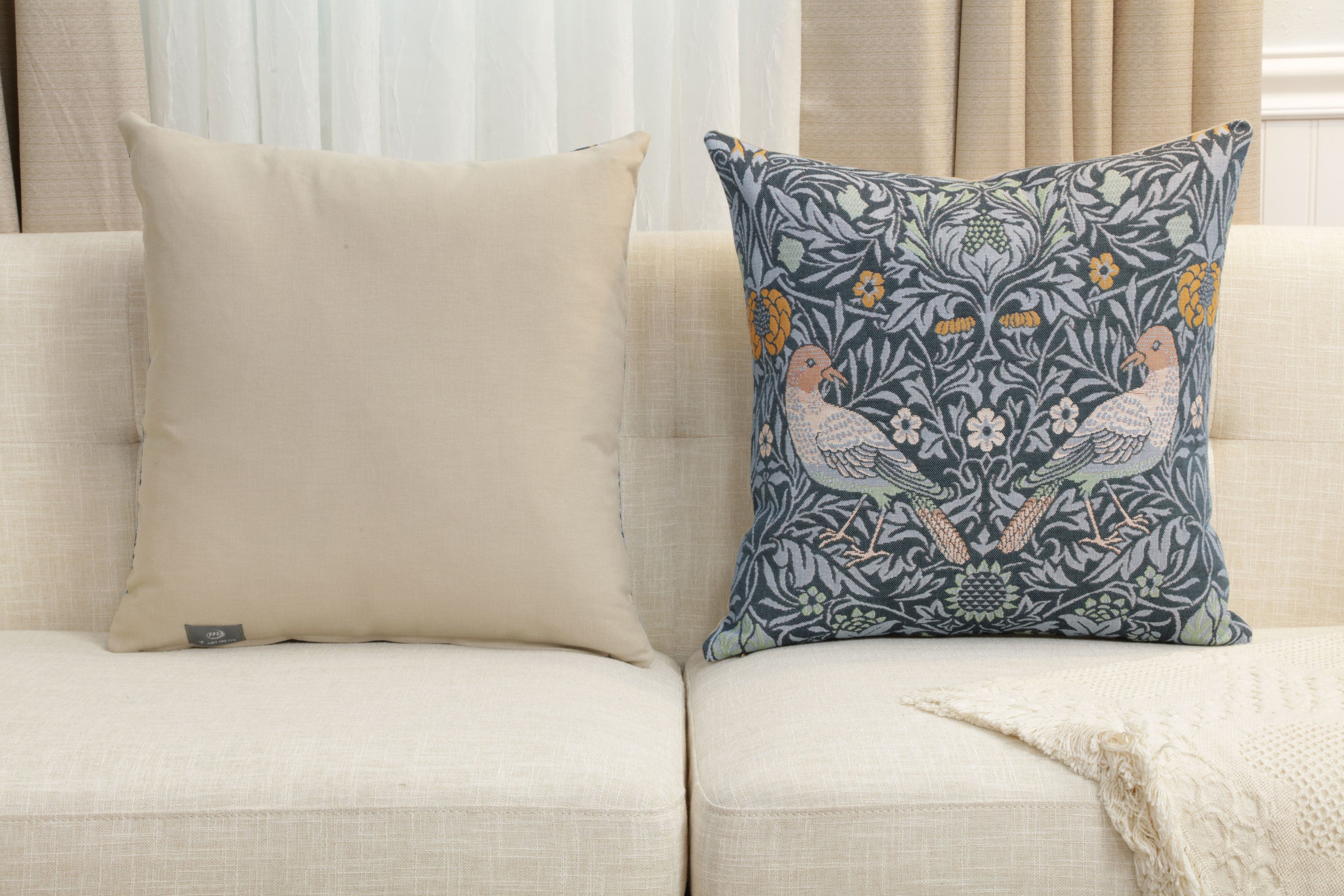 Bird Couple  French Tapestry Cushion