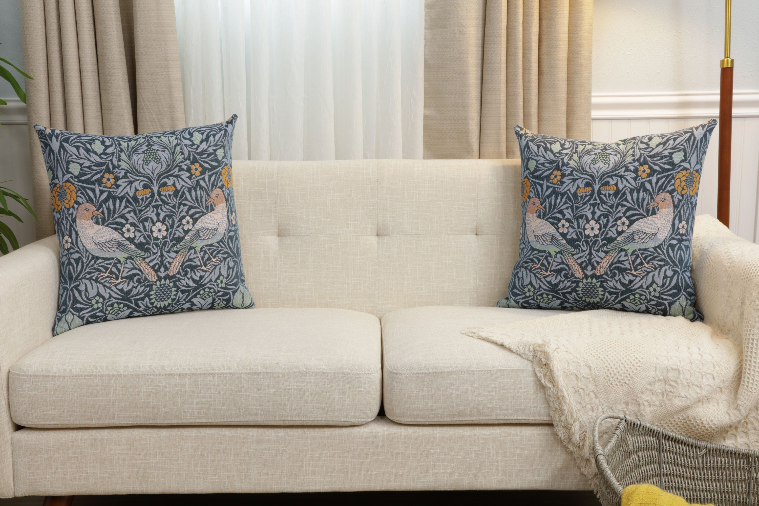 Bird Couple  French Tapestry Cushion
