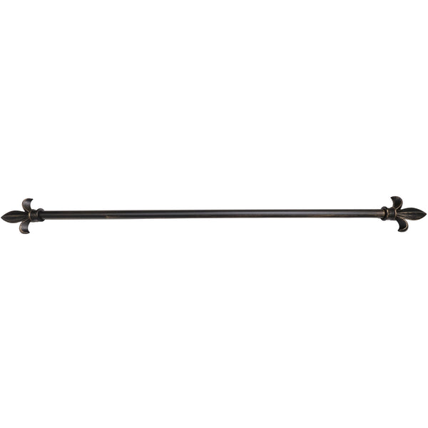 Fleur de Lys Antique Black Rod Tapestry Rod