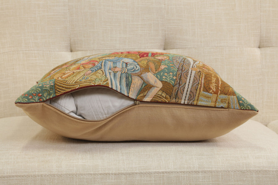 Wine Making II French Tapestry Cushion