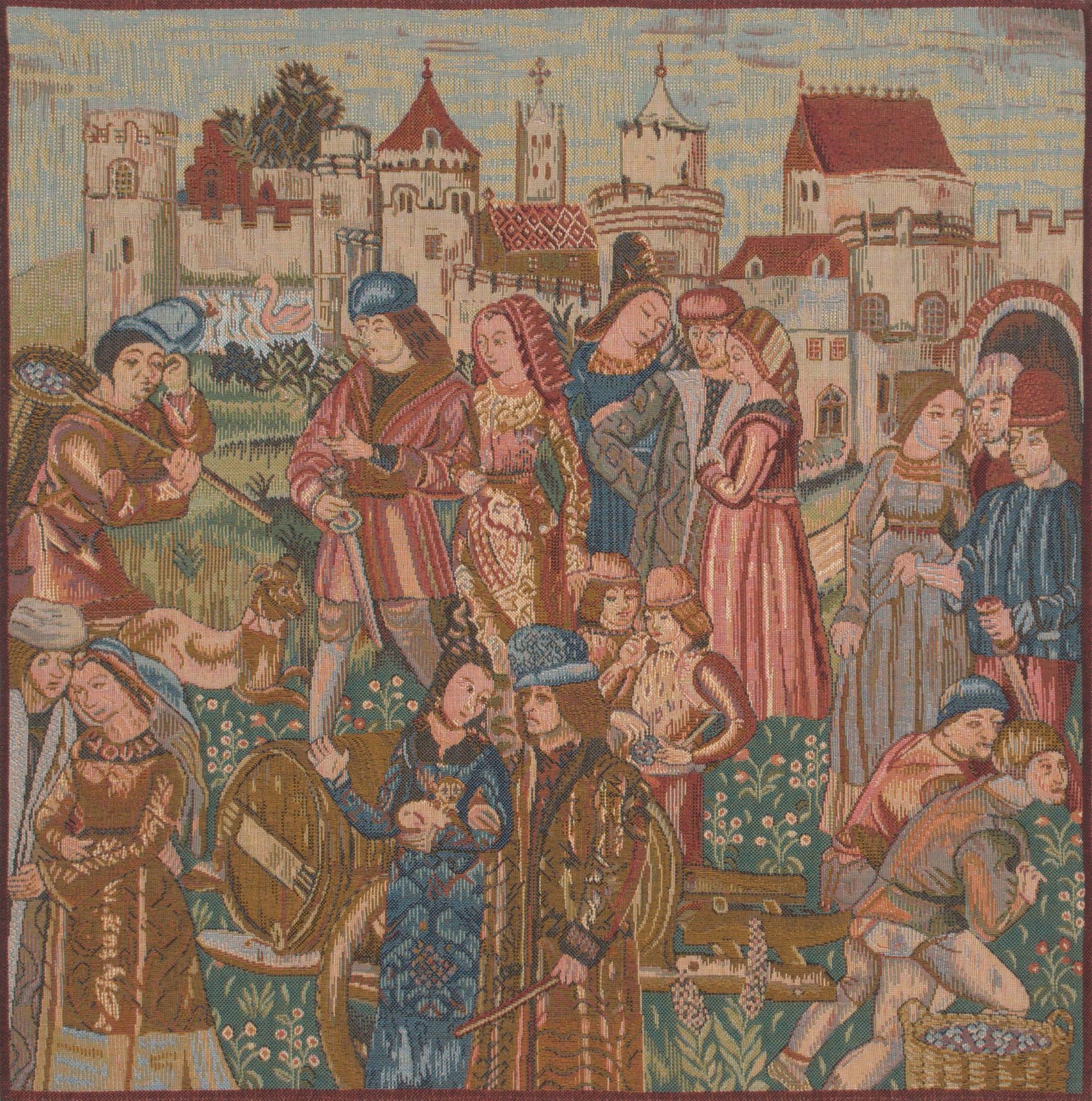 Wine Making III French Tapestry Cushion