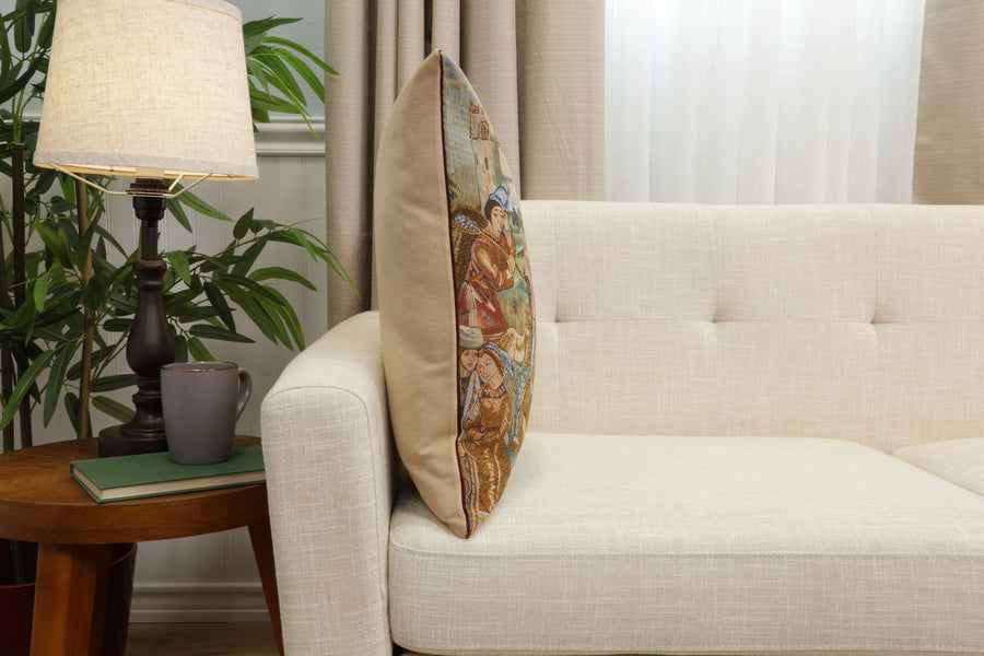 Wine Making III French Tapestry Cushion