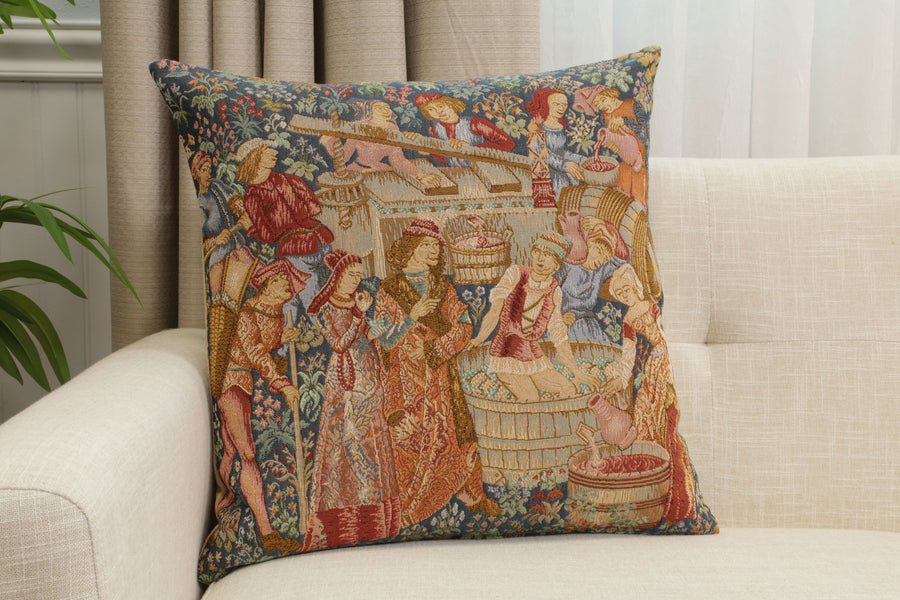 The Wine Press French Tapestry Cushion