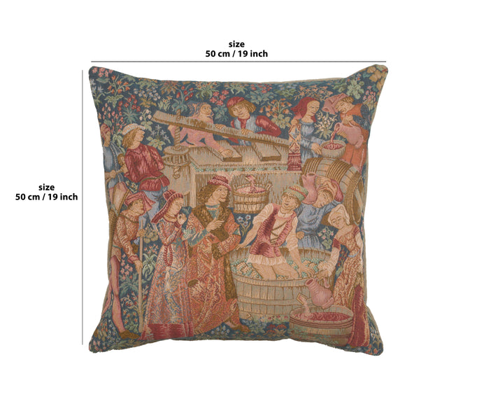 The Wine Press French Tapestry Cushion