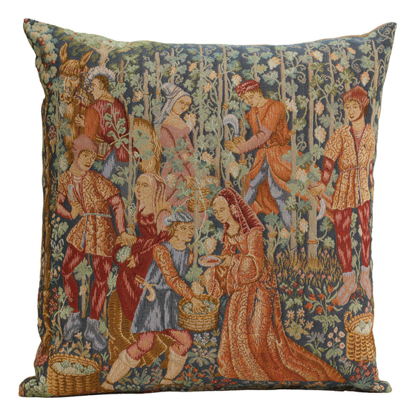 Wine Making French Tapestry Cushion