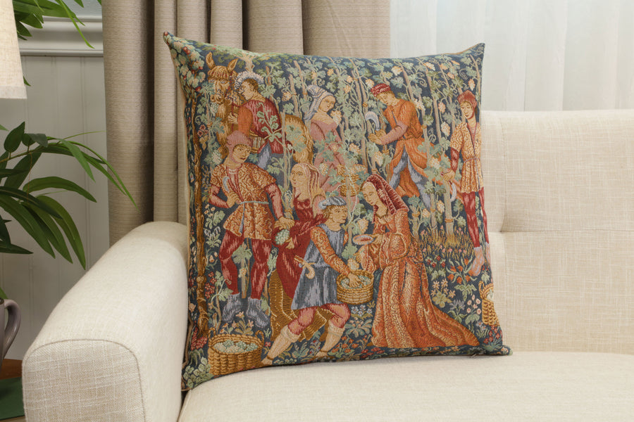 Wine Making French Tapestry Cushion