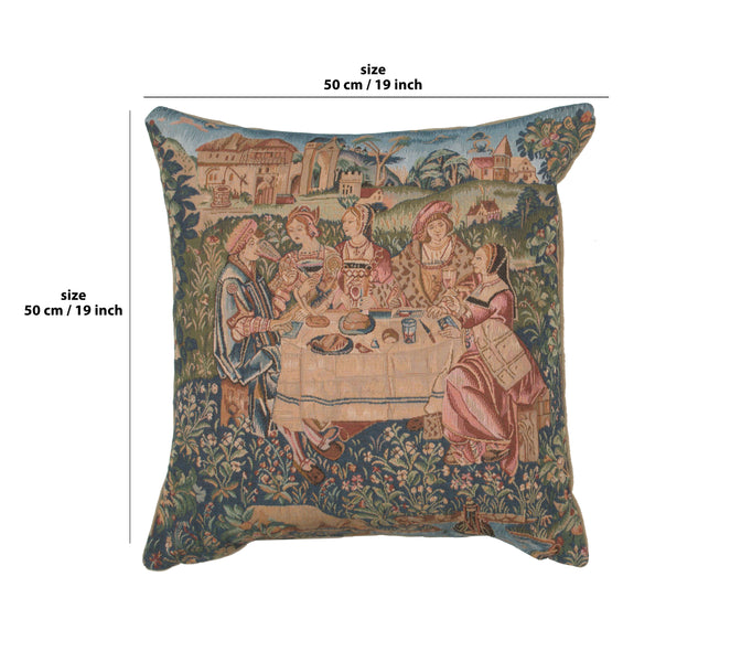 The Feast I French Tapestry Cushion