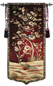 Wild Birds and Flowers Right Tapestry Wall Hanging