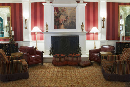 Kiosk and Flowers French Tapestry