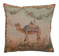 Camel French Tapestry Cushion by Jean-Baptiste Huet