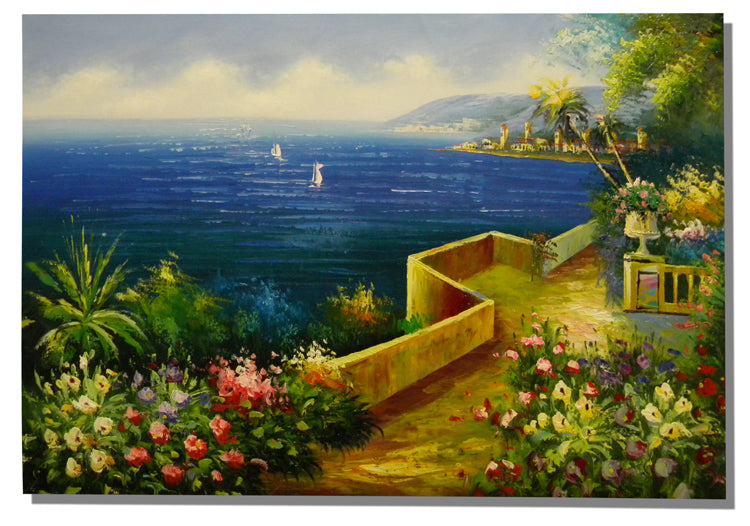 Villa View Canvas Oil Painting