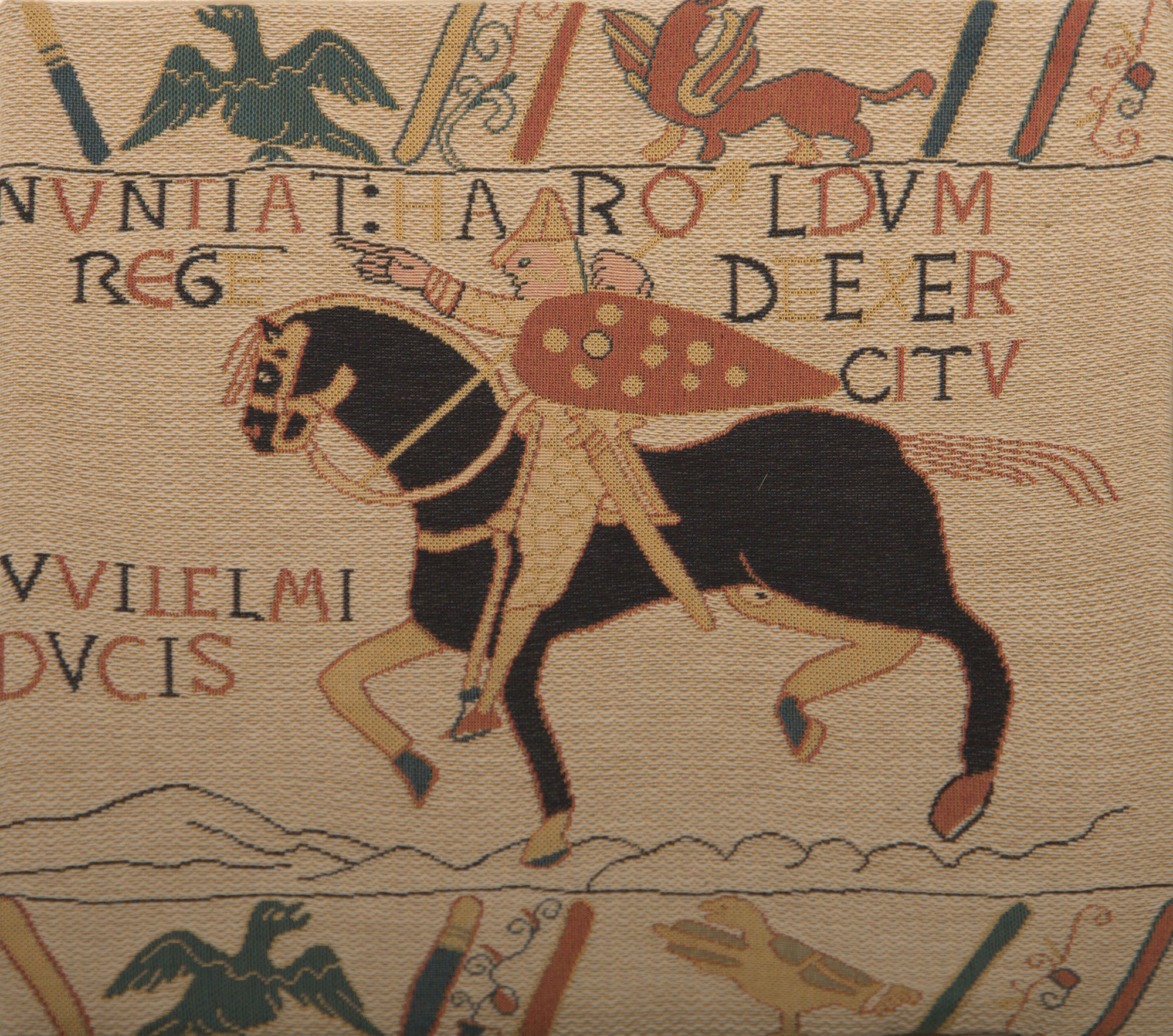 Bayeux Horse I European Cushion Cover