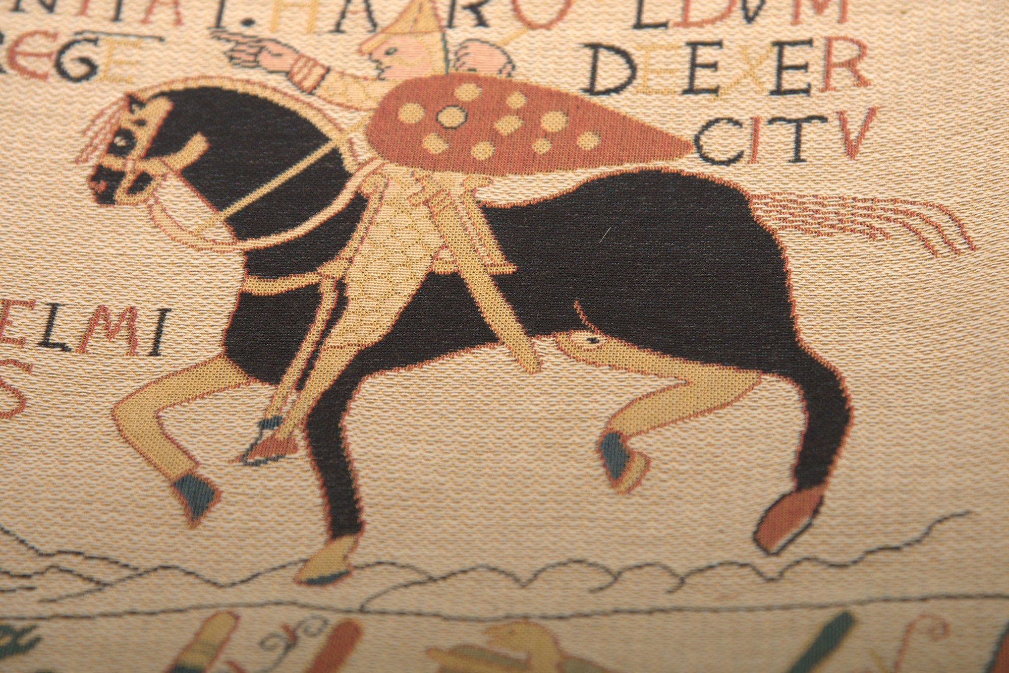 Bayeux Horse I European Cushion Cover