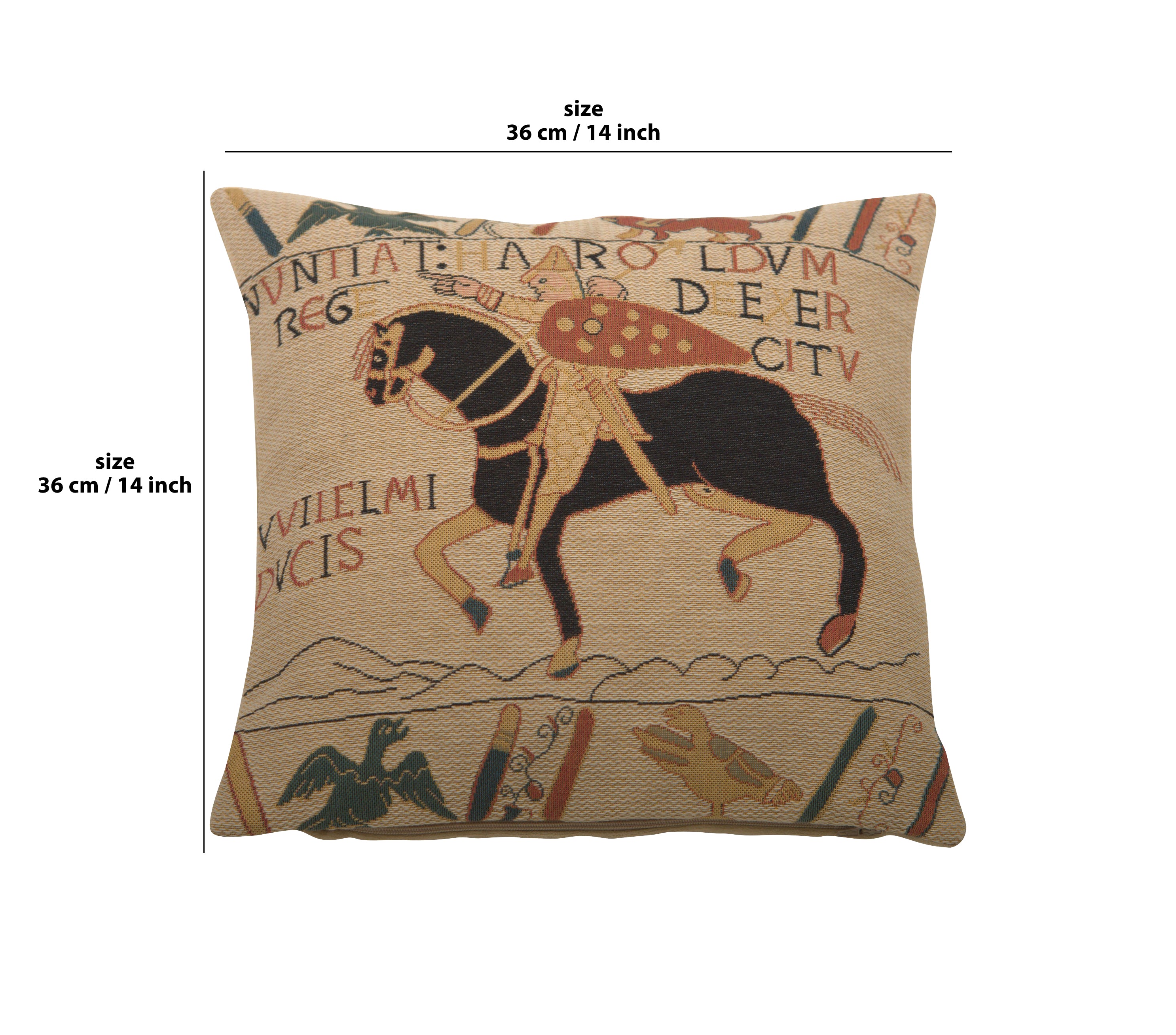 Bayeux Horse I European Cushion Cover