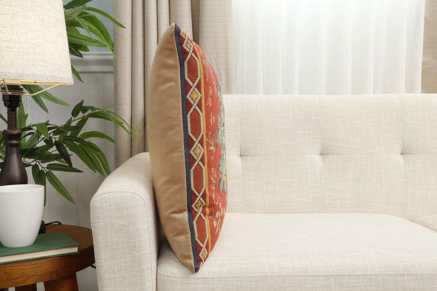 Orange Tree Large French Tapestry Cushion