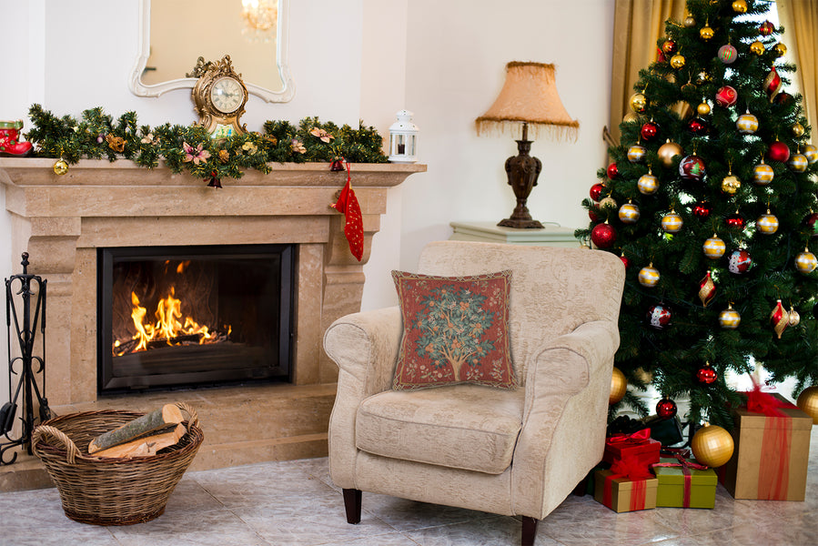 Orange Tree Large French Tapestry Cushion