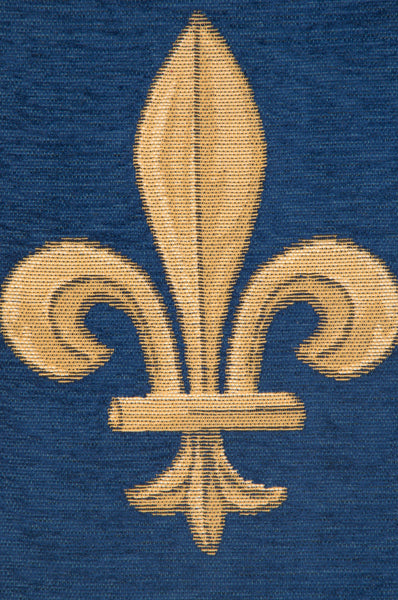 Fleur De Lys Blue TR European Table Runner