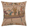 Bayeux L'Embarquement French Tapestry Cushion
