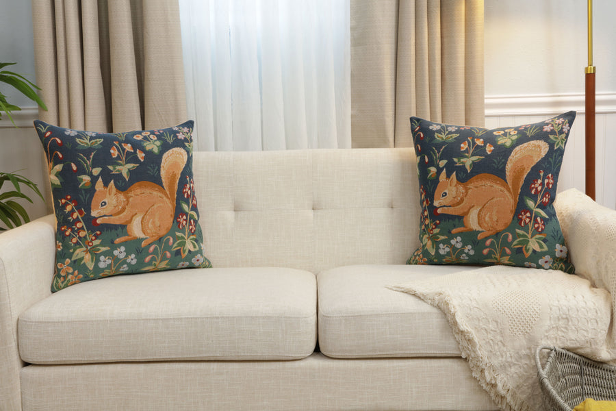 Tree Squirrel French Tapestry Cushion