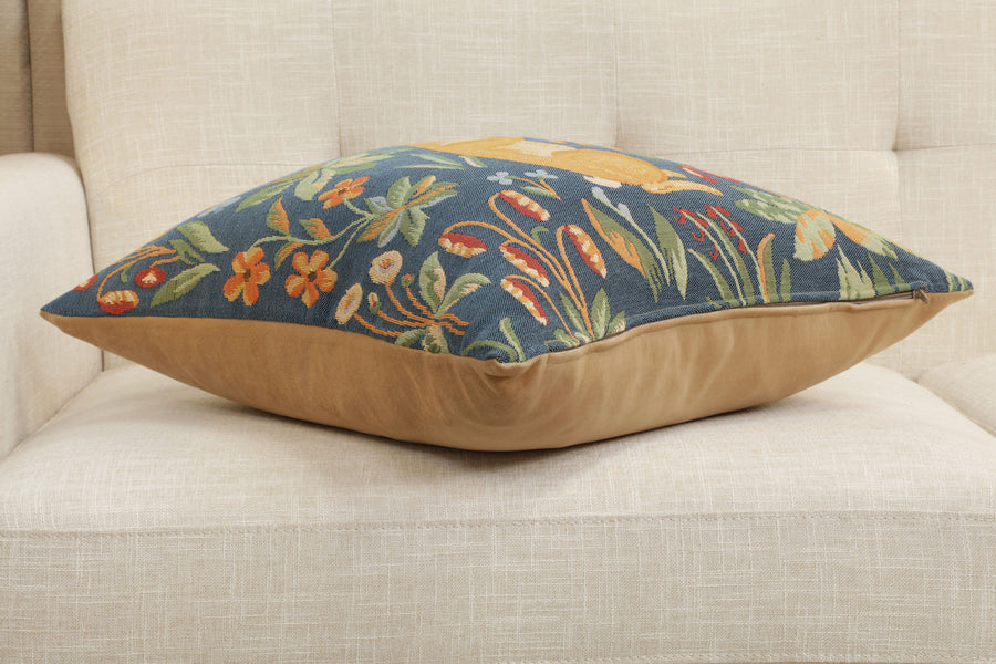 Medieval Rabbit Upright French Tapestry Cushion