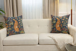 Medieval Rabbit Upright French Tapestry Cushion