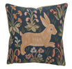 Medieval Rabbit Running French Tapestry Cushion
