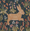 Medieval Rabbit Running French Tapestry Cushion