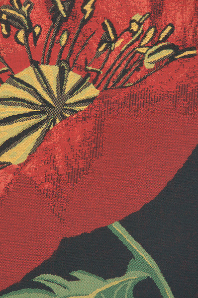 Poppy Red Belgian Tapestry