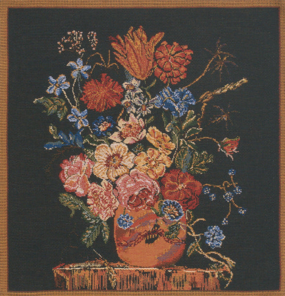 Terra Cotta Black IIII Belgian Cushion Cover