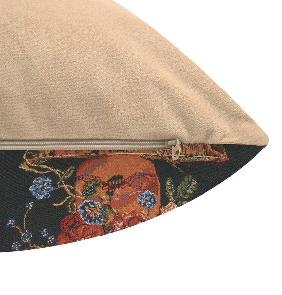 Terra Cotta Black IIII Belgian Cushion Cover