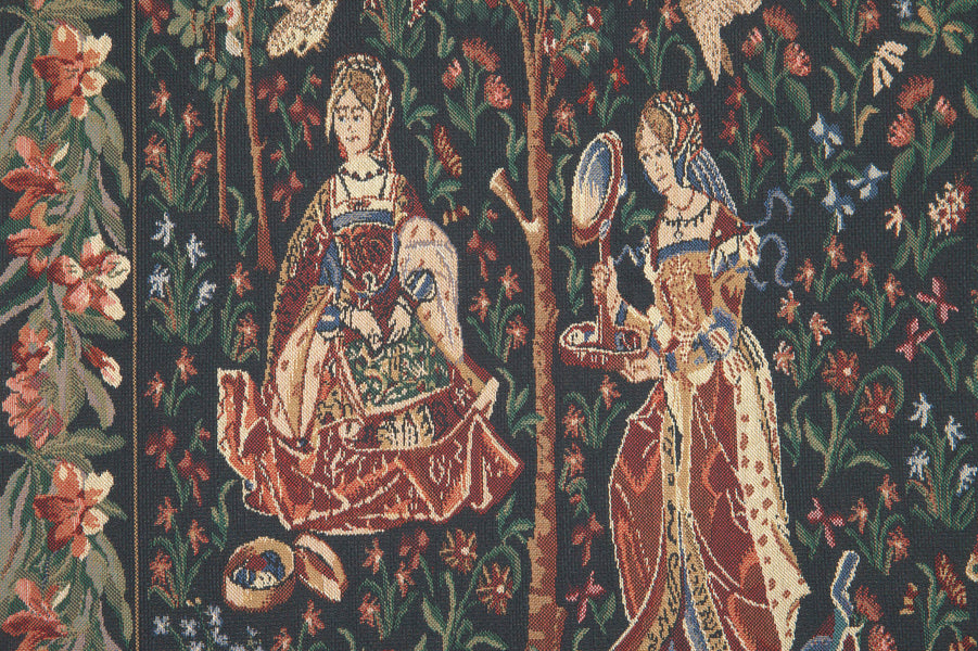 Courtly Scene Galanteries Belgian Tapestry