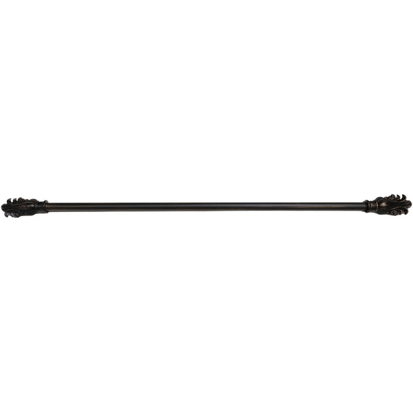 Fancy Feather Antique Black 48-84 Tapestry Rod
