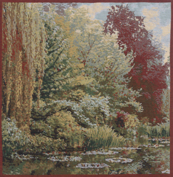 Trees Monet's Garden Belgian Tapestry Cushion