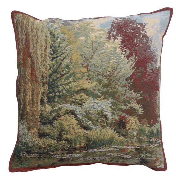 Trees Monet's Garden Belgian Tapestry Cushion