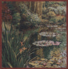 Greenery Monet's Garden  Belgian Tapestry Cushion
