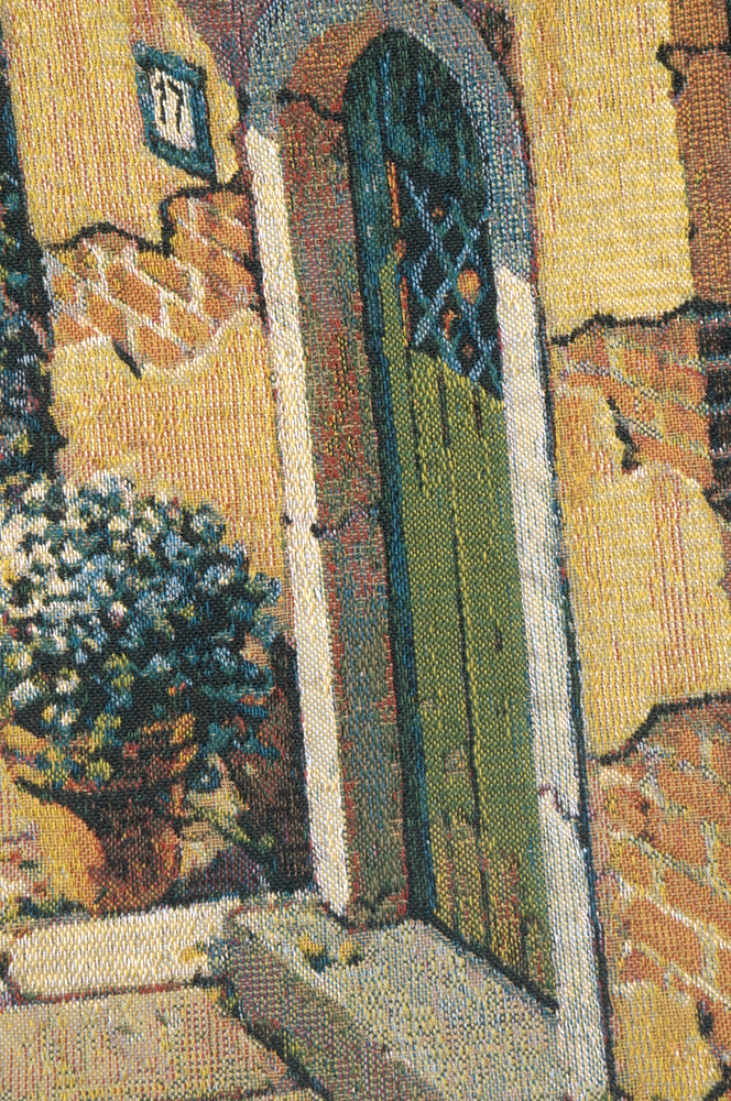 Bellagio Village Door Belgian Tapestry Cushion