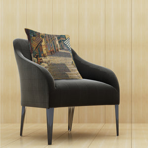 Bellagio Village Two Tables Belgian Tapestry Cushion