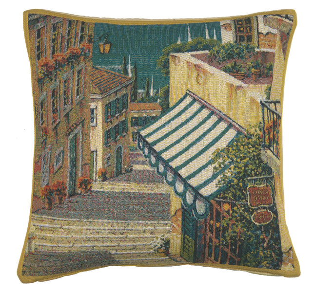 Bellagio Village I Belgian Tapestry Cushion