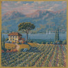 Lakeside Vineyard Left Belgian Tapestry Cushion