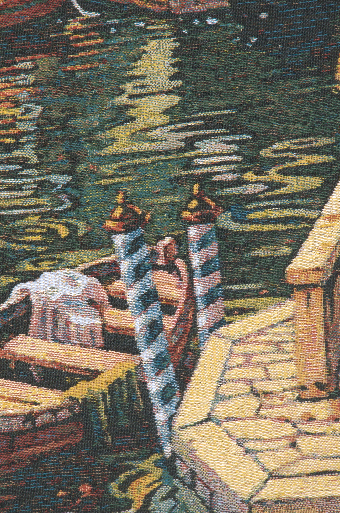 Varenna Reflections Boat Belgian Tapestry Cushion
