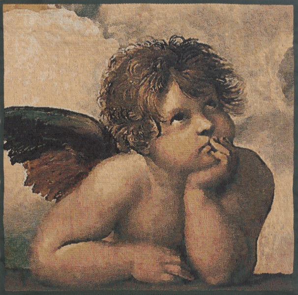 Angels by Raffael left Belgian Tapestry Cushion