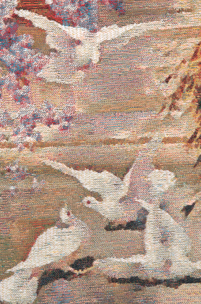 Peacock & Doves Belgian Tapestry Cushion